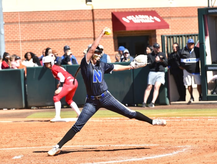 Newcastle pitcher Aubree Ferguson 